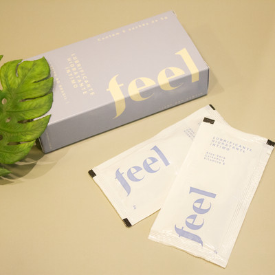 Foto 1 do produto Lubrificante Hidrante Íntimo com Aloe Vera, Calêndula e Vitamina E - Feel | Contém 5 Sachês