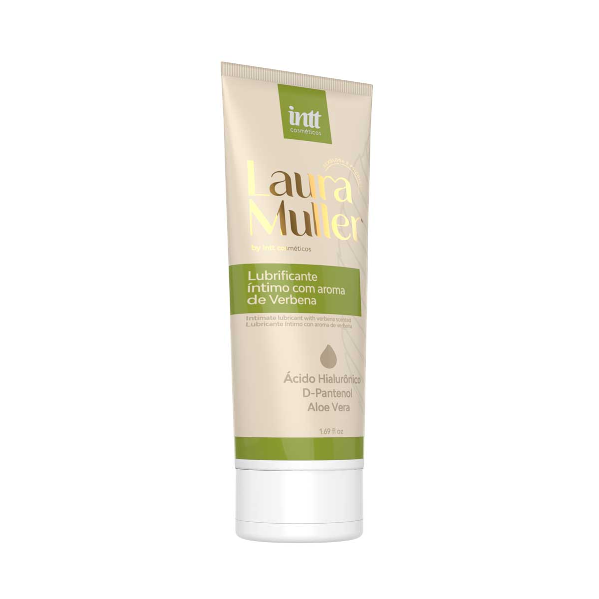 Lubrificante Íntimo à Base d'Água com Ácido Hialurônico, D-Pantenol, Aloe Vera e Aroma de Verbena - Intt By Laura Muller | 50 ml - 2