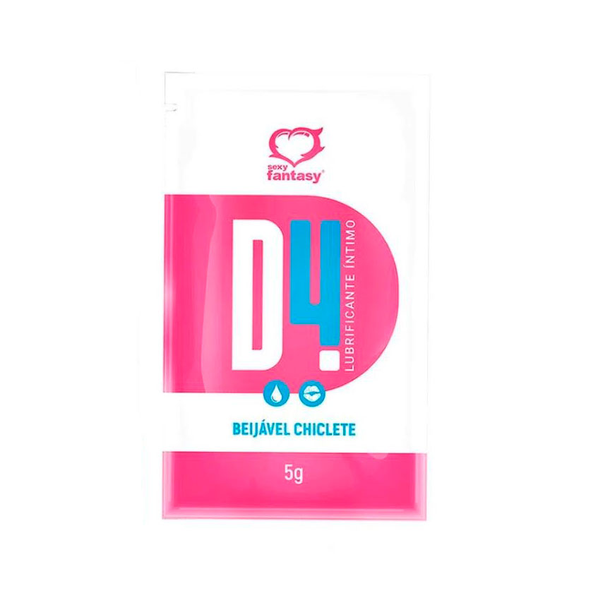 Gel Lubrificante Beijável à Base D'Água em Sachê - Sexy Fantasy D4 | 5g | Disponível em 3 Sabores - 2