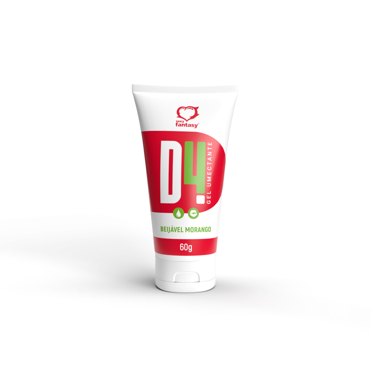 Lubrificante Lubrificante Íntimo Beijável - Sexy Fantasy D4 - 60g | Disponível em 4 Sabores - 4