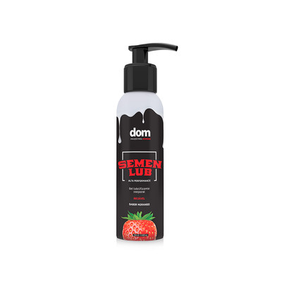 Foto 3 do produto Lubrificante Íntimo Semelhante ao Sêmen À Base D'Água com Sabor de Morango - Dom Semen Lub | 100 ml
