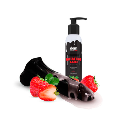 Lubrificante Íntimo Semelhante ao Sêmen À Base D'Água com Sabor de Morango - Dom Semen Lub | 100 ml