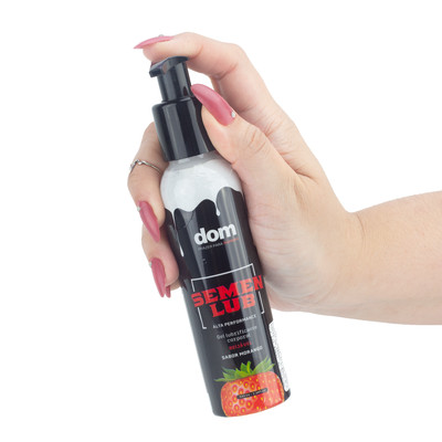 Lubrificante Íntimo Semelhante ao Sêmen À Base D'Água com Sabor de Morango - Dom Semen Lub | 100 ml
