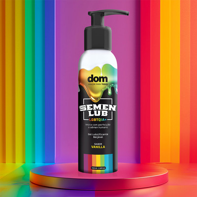 Lubrificante Íntimo Semelhante ao Sêmen, à Base d'água com Sabor Vanilla - Dom Semen Lub Lgbtqia+ | 100 ml