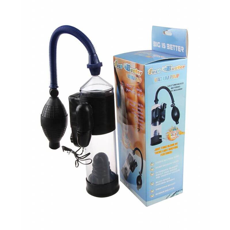 Bomba Peniana Manual com Cápsula Vibratória e Controle Remoto com Fio - Lust Buster Vacuum Pump | 23 x 5,8 cm - 3