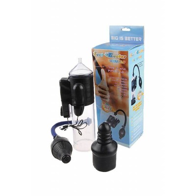 Bomba Peniana Manual com Cápsula Vibratória e Controle Remoto com Fio - Lust Buster Vacuum Pump | 23 x 5,8 cm