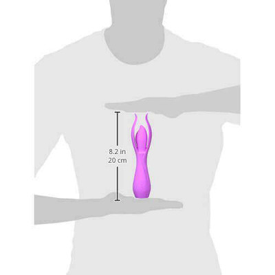 Foto 5 do produto Vibrador Estimulador de Clítoris e Períneo em Silicone com Forma de Pétalas, Penetrador e 10 Modos de Vibração - Lust by Jopen L6 - 20 x 4,8 cm