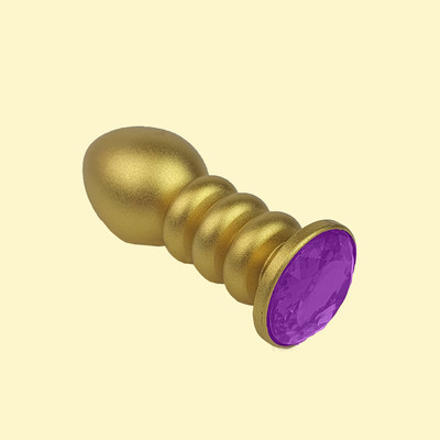 Foto 9 do produto Plug Anal "P" no Formato Escalonado, Dourado e Fosco com Detalhe de Joia - Lust Metal Anal Screw | 7,7 x 2,8 cm | Disponível em 10 Cores