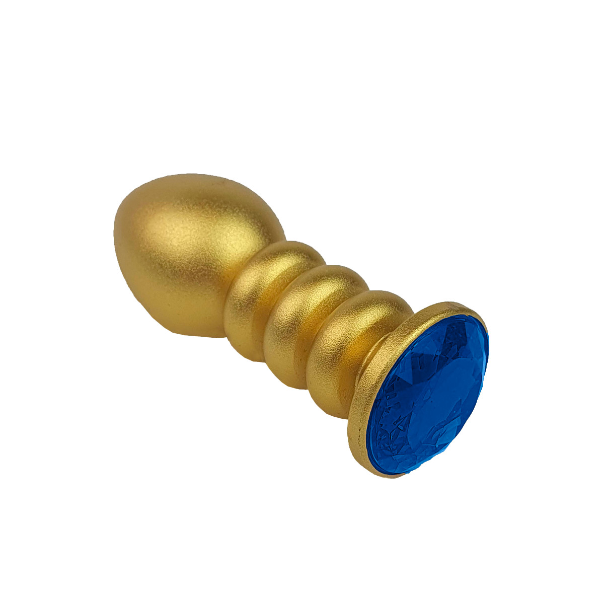 Plug Anal "P" no Formato Escalonado, Dourado e Fosco com Detalhe de Joia - Lust Metal Anal Screw | 7,7 x 2,8 cm | Disponível em 10 Cores - 7