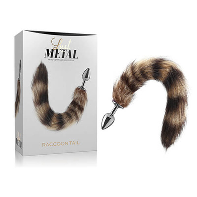 Foto 3 do produto Plug Anal com Rabo de Pelúcia - Lust Metal Raccoon Tail | Disponível em 2 Cores