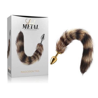 Foto 1 do produto Plug Anal com Rabo de Pelúcia - Lust Metal Raccoon Tail | Disponível em 2 Cores