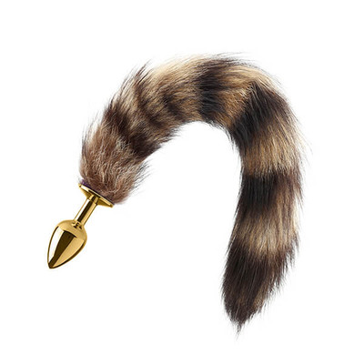 Foto 2 do produto Plug Anal com Rabo de Pelúcia - Lust Metal Raccoon Tail | Disponível em 2 Cores