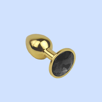 Foto 9 do produto Plug Anal "P" Dourado com Joia na Base - Lust Metal Plug Diamond | 6 x 2,7 cm | Disponível em 11 Cores