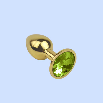 Foto 13 do produto Plug Anal "P" Dourado com Joia na Base - Lust Metal Plug Diamond | 6 x 2,7 cm | Disponível em 11 Cores