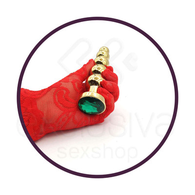 Plug Anal Dourado Escalonado com Joia na Base - Lust Metal Silver Hard | Disponível em 10 Cores