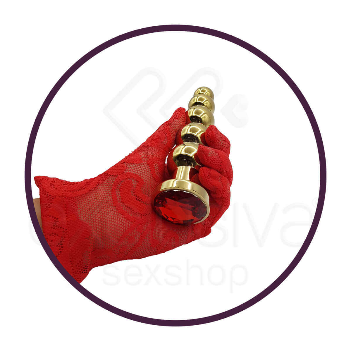 Plug Anal Dourado Escalonado com Joia na Base - Lust Metal Silver Hard | Disponível em 10 Cores - 27