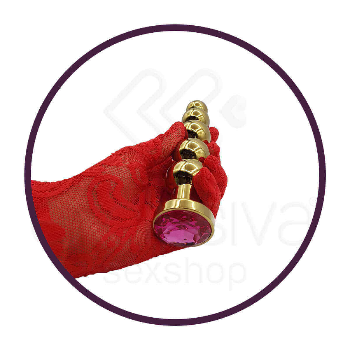 Plug Anal Dourado Escalonado com Joia na Base - Lust Metal Silver Hard | Disponível em 10 Cores - 34