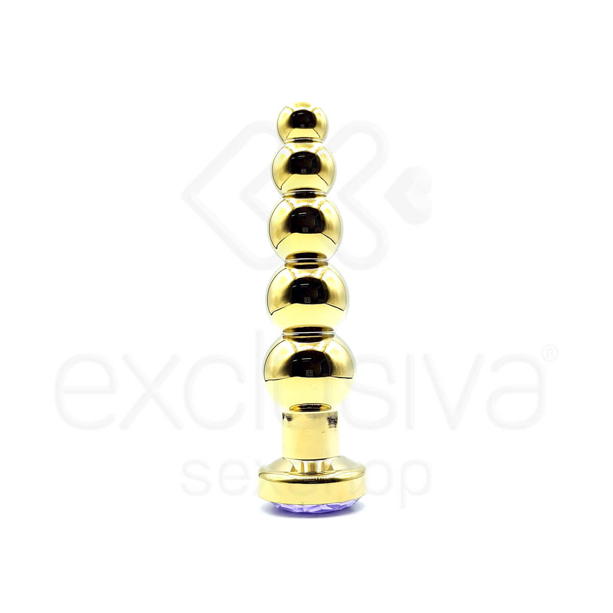 Plug Anal Dourado Escalonado com Joia na Base - Lust Metal Silver Hard | Disponível em 10 Cores - 23