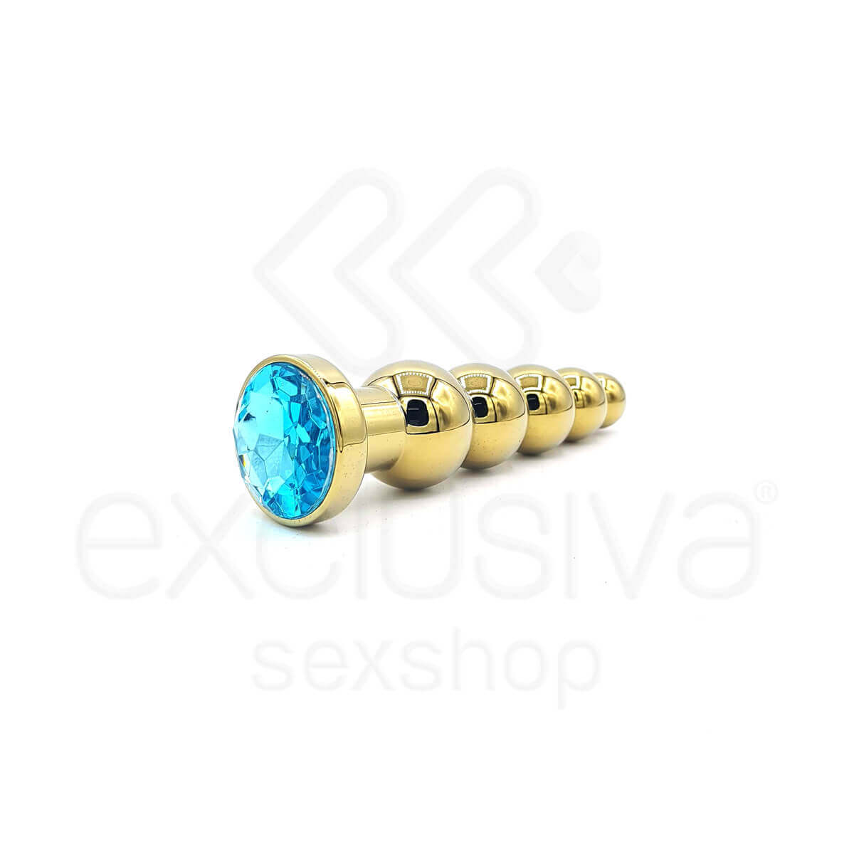 Plug Anal Dourado Escalonado com Joia na Base - Lust Metal Silver Hard | Disponível em 10 Cores - 10