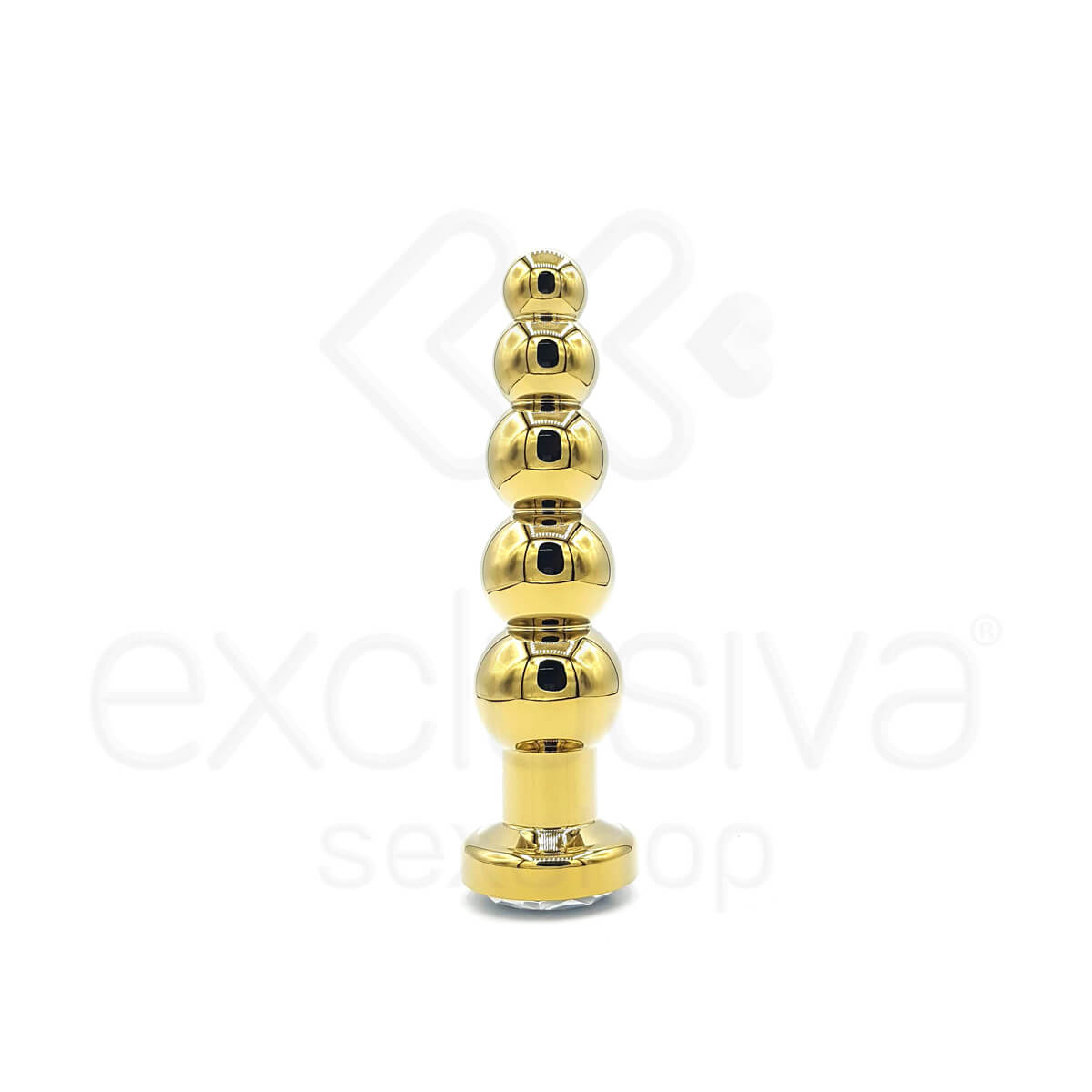 Plug Anal Dourado Escalonado com Joia na Base - Lust Metal Silver Hard | Disponível em 10 Cores - 15