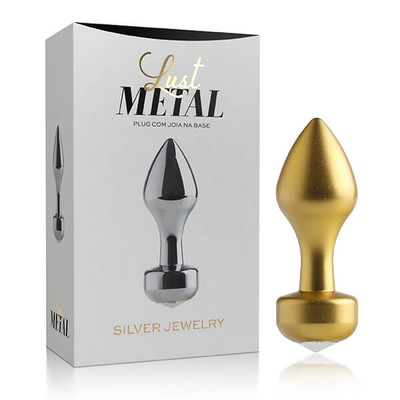 Foto 1 do produto Lust Metal Silver Jewelry - Plug Anal Dourado | Cor: Branco