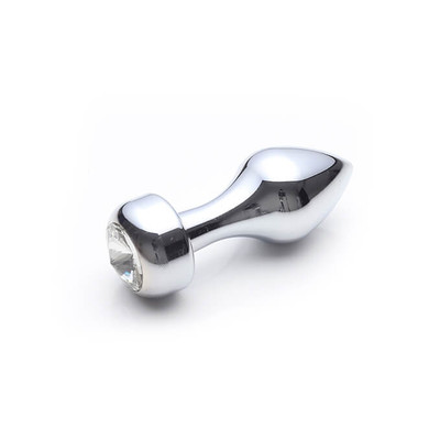 Foto 3 do produto Lust Metal Silver Jewelry - Plug Anal Cromado - 8,2 x 2,9 cm | Cor: Branco