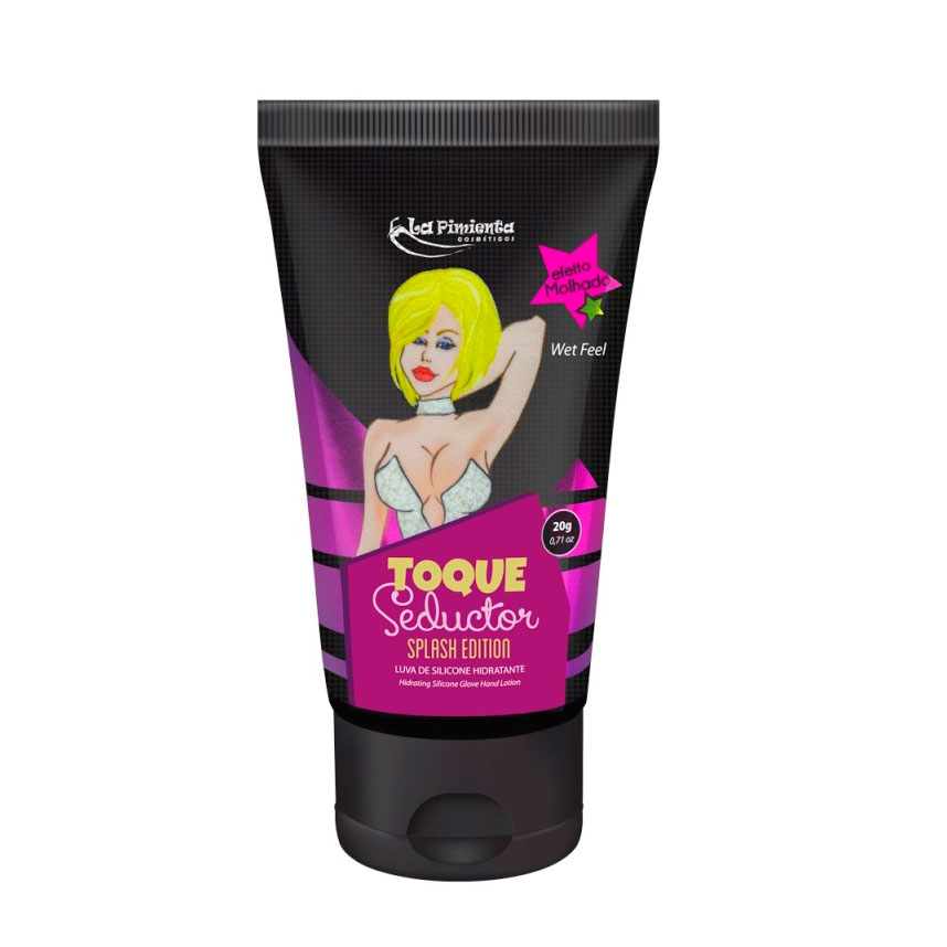 Luva de Silicone para Masturbação com Efeito Molhado - La Pimienta Toque Seductor Splash Edition | 20g - 2