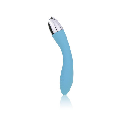 Foto 2 do produto LuxeLuv Only V - Vibrador Recarregável com 10 Modos de Vibração - 18,5 x 3,2 cm | Cor: Azul Claro