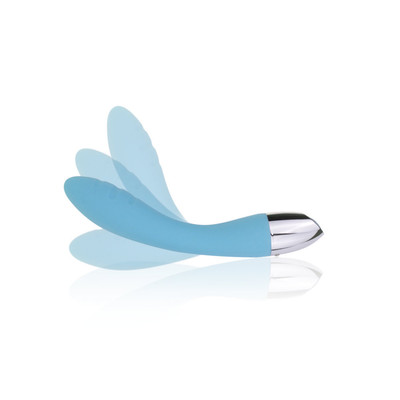 Foto 3 do produto LuxeLuv Only V - Vibrador Recarregável com 10 Modos de Vibração - 18,5 x 3,2 cm | Cor: Azul Claro