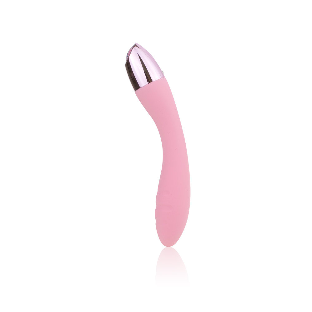 LuxeLuv Only V - Vibrador Recarregável com 10 Modos de Vibração - 18,5 x 3,2 cm | Cor: Rosa Claro - 2