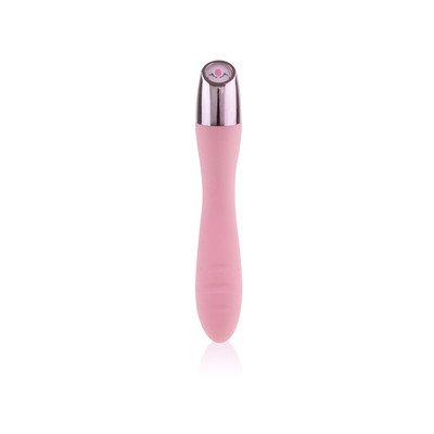 Foto 1 do produto LuxeLuv Only V - Vibrador Recarregável com 10 Modos de Vibração - 18,5 x 3,2 cm | Cor: Rosa Claro