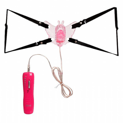 Foto 2 do produto Cinta Estimuladora em Forma de Borboleta com Cápsula Vibratória e Mini Pênis com Glande - Lybaile Butterfly Mini | Disponível em 2 Cores