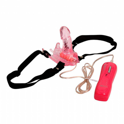 Foto 3 do produto Cinta Estimuladora em Forma de Borboleta com Cápsula Vibratória e Mini Pênis com Glande - Lybaile Butterfly Mini | Disponível em 2 Cores