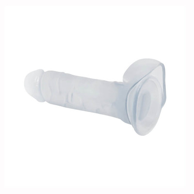Foto 5 do produto Prótese de Pênis Realístico Transparente em PVC com Escroto e Ventosa - Lybaile Dong | 14 x 4 cm