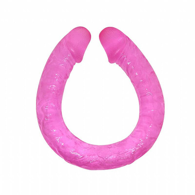 Foto 3 do produto Prótese Dupla em Formato de Pênis Realístico com Glandes e Veias em Jelly - Lybaile Double Dones | 49 x 4,6 cm | Disponível em 2 Cores