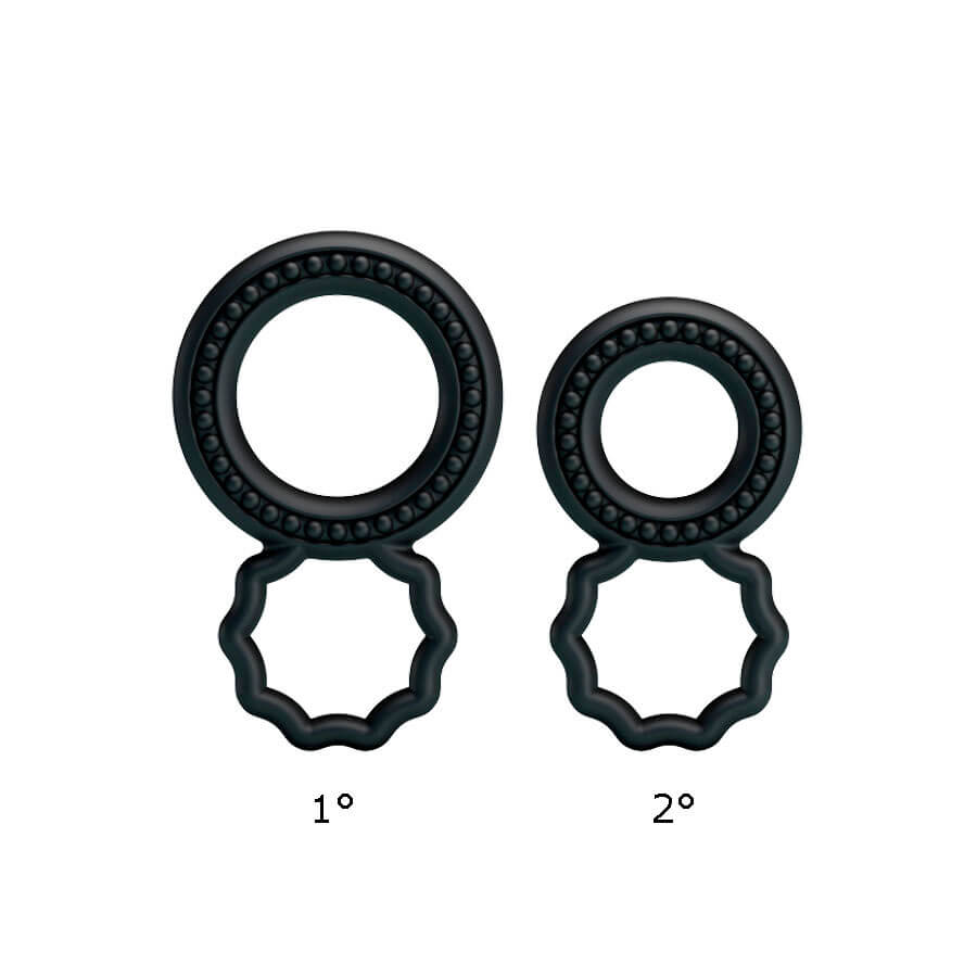 Kit com 2 Anéis Peniano Duplo em Diferentes Tamanhos com Anel para Escroto | Lybaile Ring - 2