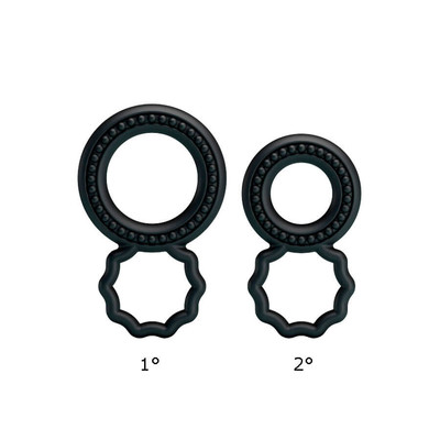 Foto 2 do produto Kit com 2 Anéis Peniano Duplo em Diferentes Tamanhos com Anel para Escroto | Lybaile Ring