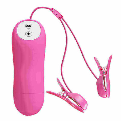 Foto 4 do produto Lybaile Romantic Wave - Grampos Para Mamilos com Estimulações Elétricas, Controle Remoto com Fio, 7 Modos de Vibrações e 3 Intensidades de Choques  | Cor: Pink