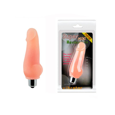 Foto 1 do produto Lybaile Super Mini Mavournin - Mini Prótese Peniana em Cyberskin com Vibração Única - 7,5 x 2,9 cm
