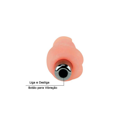 Foto 5 do produto Lybaile Super Mini Mavournin - Mini Prótese Peniana em Cyberskin com Vibração Única - 7,5 x 2,9 cm