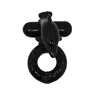 Foto 4 do produto Lybaile Sweet Ring - Anel Peniano em Silicone com Vibração Única e Textura Anelar no Formato de Golfinho