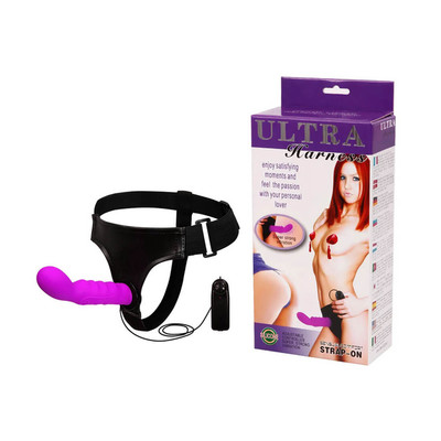 Foto 1 do produto LyBaile Ultra Harness - Cinta Ajustável com Vibrador Multivelocidade em Silicone Soft Touch - 14,4 x 3,8 cm