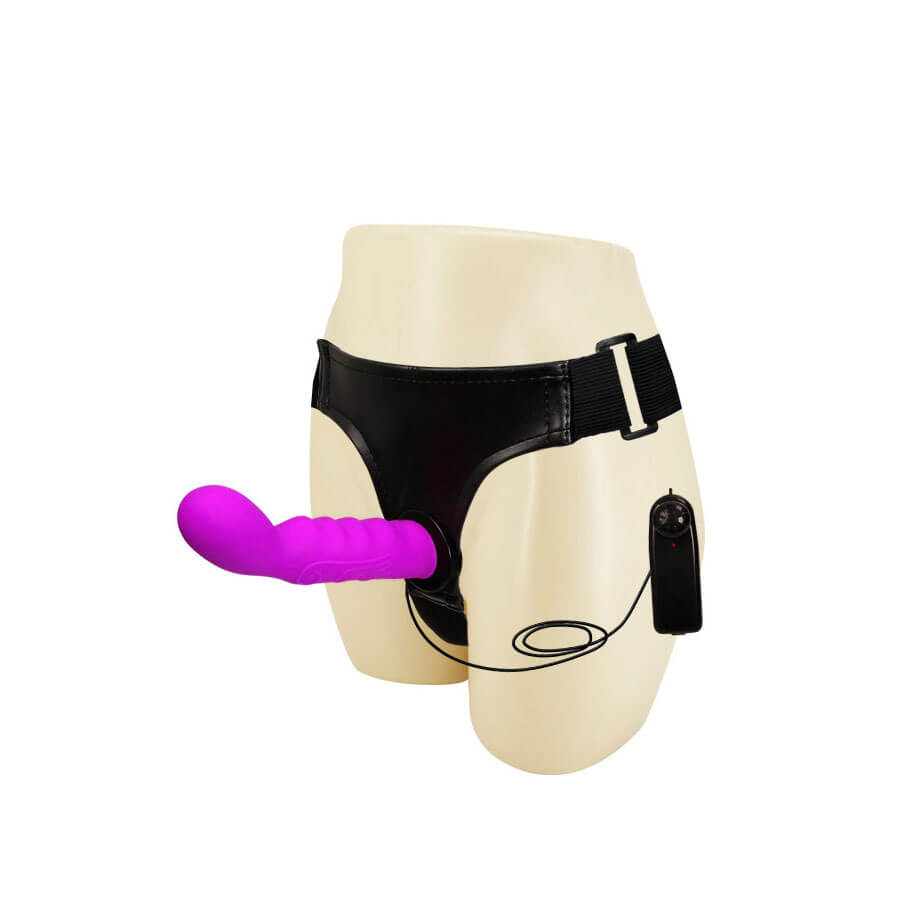 LyBaile Ultra Harness - Cinta Ajustável com Vibrador Multivelocidade em Silicone Soft Touch - 14,4 x 3,8 cm - 3