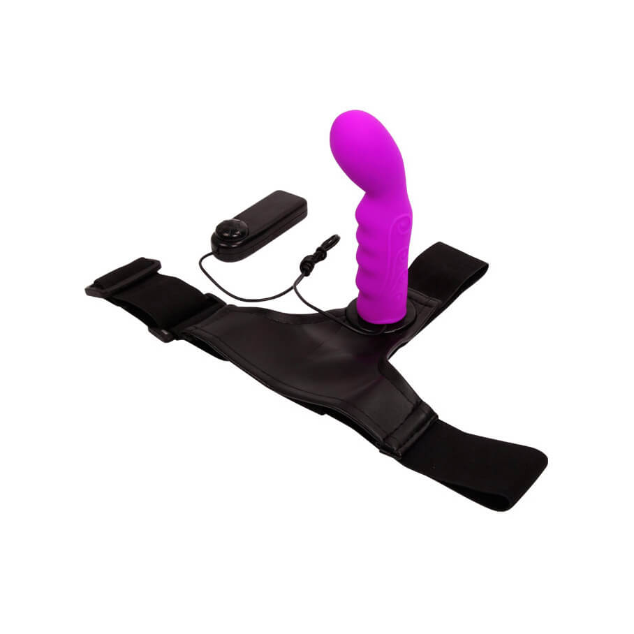 LyBaile Ultra Harness - Cinta Ajustável com Vibrador Multivelocidade em Silicone Soft Touch - 14,4 x 3,8 cm - 4