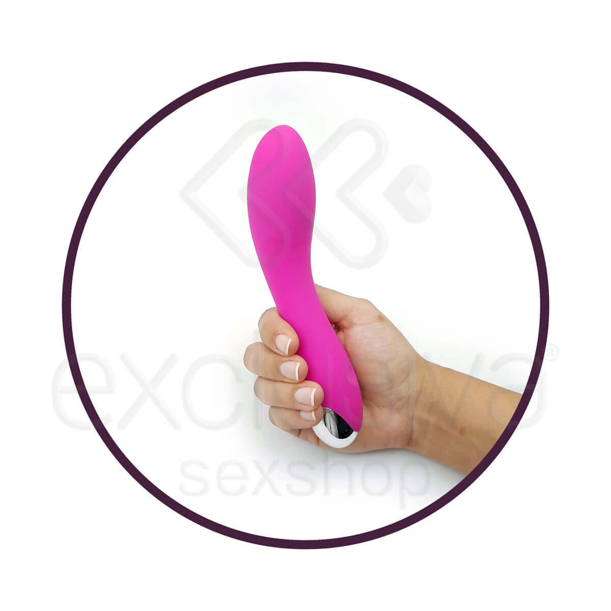 Dibe Madhu - Vibrador Ponto G Recarregável em Silicone Soft Touch com 20 Modos de Vibração - 18,5 x 3,5 cm | Cor: Rosa - 4