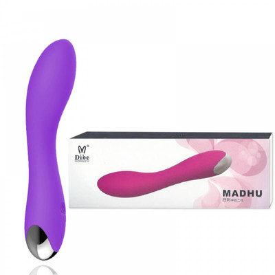 Foto 1 do produto Madhu - Vibrador Ponto G Recarregável em Silicone Soft Touch com 20 Modos de Vibração - 18,5 x 3,5 cm | Cor: Roxo