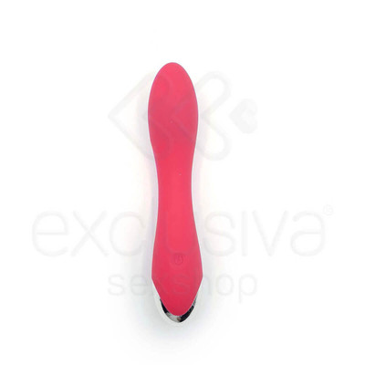 Foto 2 do produto Madhu - Vibrador Ponto G Recarregável em Silicone Soft Touch com 20 Modos de Vibração - 18,5 x 3,5 cm | Cor: Vermelho