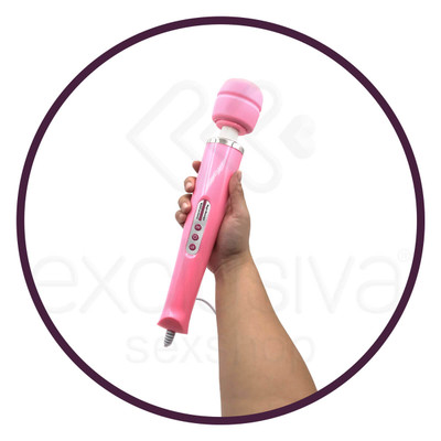 Foto 3 do produto Magic Massager - Massageador Erótico Elétrico com 10 Modos de Vibração e Controle de Intensidade - 31 x 5,6 cm | Cor: Rosa