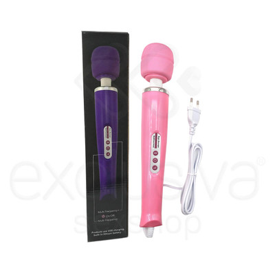 Foto 1 do produto Magic Massager - Massageador Erótico Elétrico com 10 Modos de Vibração e Controle de Intensidade - 31 x 5,6 cm | Cor: Rosa