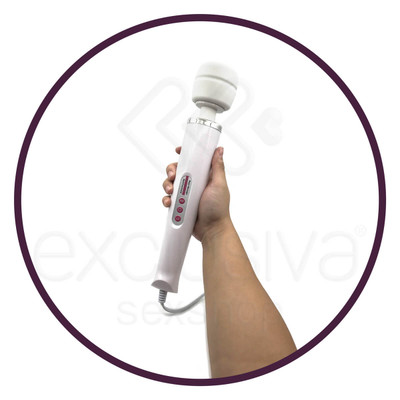 Foto 3 do produto Magic Massager - Massageador Erótico Elétrico com 10 Modos de Vibração e Controle de Intensidade - 31 x 5,6 cm | Cor: Branco